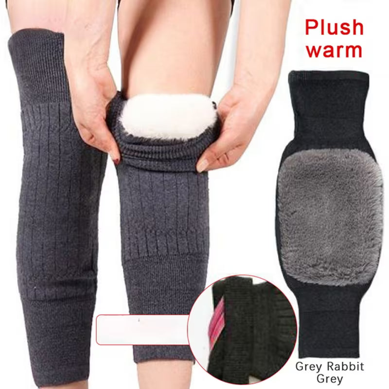 1 Pair Winter Thickened -Lined Knee Warmers