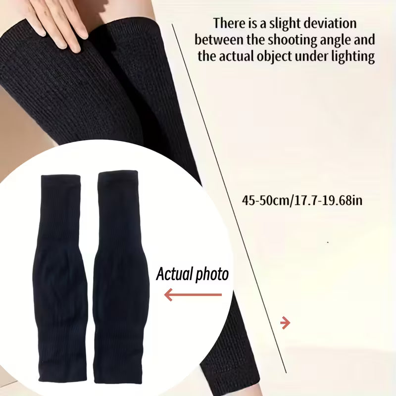 1 Pair Winter Thickened -Lined Knee Warmers