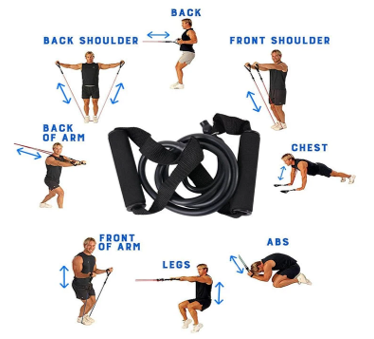 Resistance Bands Set Yoga Exercise Fitness Rubber Loop Tube Bands Gym Pilates Yoga