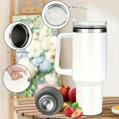 1200 ml Tumbler with Handle Straw