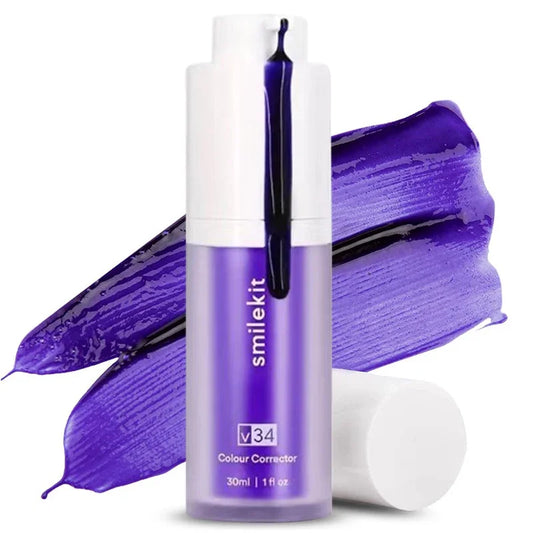 Hismile v34 Colour Corrector,Teeth Whitening Purple Toothpaste
