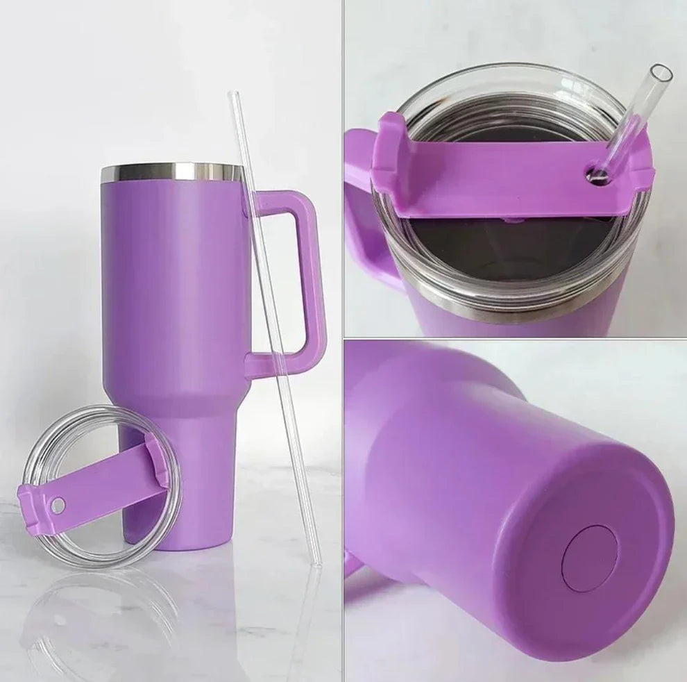 1200 ml Tumbler with Handle Straw
