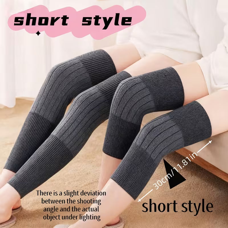 1 Pair Winter Thickened -Lined Knee Warmers
